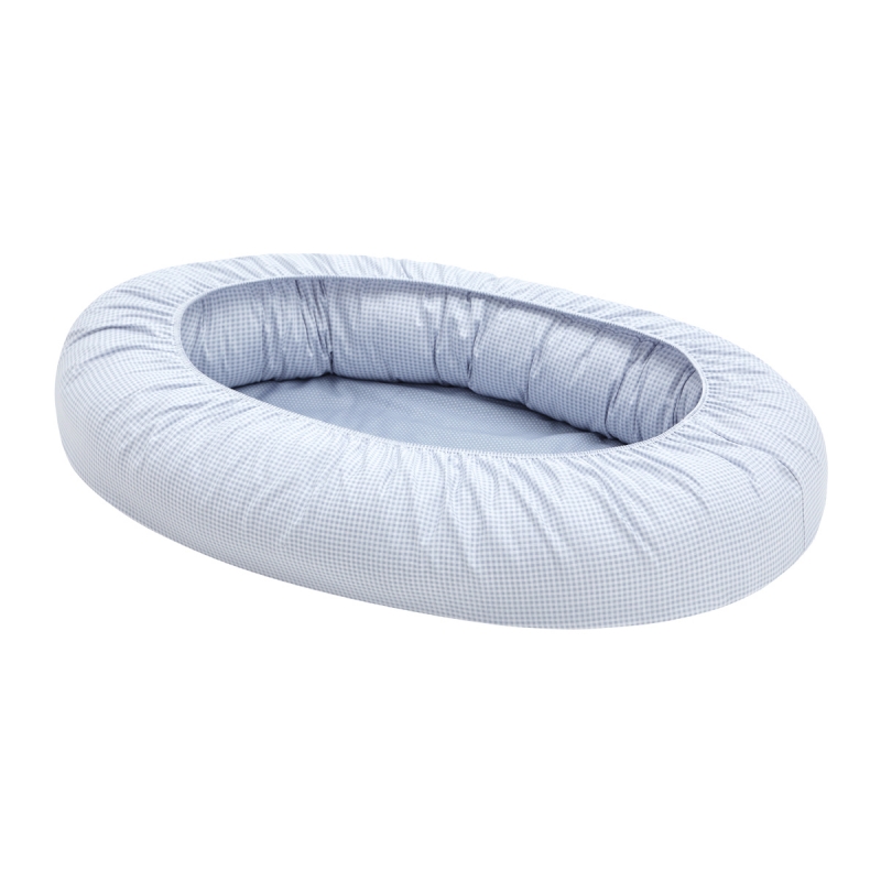 CUNA NIDO BEBE VICHY10 CELESTE 55X90X15CM