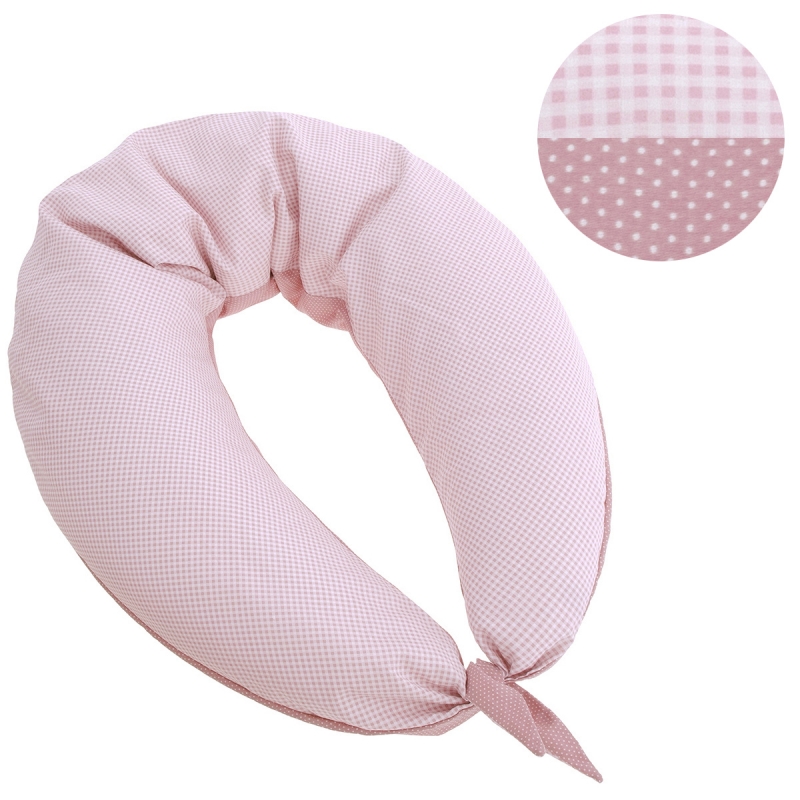 ALMOHADA DE LACTANCIA LUNA VICHY10 ROSA