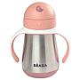 TAZA INOX 250ML C/CAÑITA C/ASAS OLD PINK