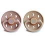 Pack 2 Chupetes FRIGG Block Latex MOON PHASE 0-6m Blush/Croissant
