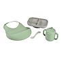 SET VAJILLA SILICONA 4 PZAS essentials GRIS/VERDE SAGE