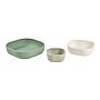 SET DE 3 BOLS DE SILICONA VERDE SALVIA/COTTON/MISTY