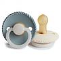 Pack 2 Chupetes FRIGG Block Latex NIGHT ROPE 0m+ ST.Blue/Cream
