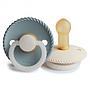 Pack 2 Chupetes FRIGG Block Latex NIGHT ROPE 6m+ ST.Blue/Cream