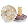 Pack 2 Chupetes FRIGG Night Latex MOON PHASE 0-6m Cream/Tw.Mauve