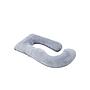 MOMCOZY ALMOHADA LACTANCIA FORMA U PP101 46x46x15 CM GRIS TERCIOPELO