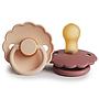 Pack 2 Chupetes FRIGG Block Latex DAISY 0-6m Pink Cream/Powder Blush