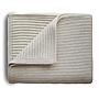 MANTA ALGODON M.RIBBED BEIGE MELANGE 100X80CM