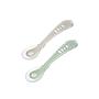 SET DE 2 CUCHARAS+ESTUCHE SEGUNDA EDAD SILICONA  GRIS+VERDE SALVIA