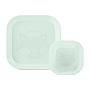 SET DE PLATO Y BOL CUADRADADOS DOLCE MINT