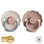 Pack 2 Chupetes FRIGG Block Latex DAISY 0m+ Blush/Cotton Candy