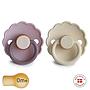 Pack 2 Chupetes FRIGG Block Latex DAISY 0m+ Lav.Haze/Cream