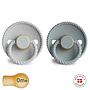 Pack 2 Chupetes FRIGG Block Latex ROPE 0m+ F.Gray/S.Gray