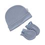 JUEGO DE GORRO Y MANOPLAS LISO AZUL TRADEWINGS