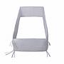 PROTECTOR DE CUNA 360 LISO GRIS 360x30cm