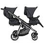 SILLA GEMELAR DUPLA CONVERTIBLE KP056 CROMADO/NEGRO